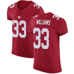 Men's Dee Williams New York Giants No.33 Elite Alternate Vapor Untouchable Jersey - Red