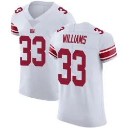 Men's Dee Williams New York Giants No.33 Elite Vapor Untouchable Jersey - White