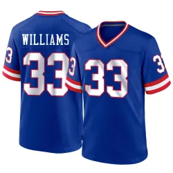 Men's Dee Williams New York Giants No.33 Game Classic Jersey - Royal