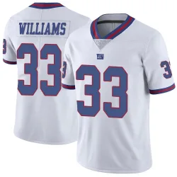 Men's Dee Williams New York Giants No.33 Limited Color Rush Jersey - White