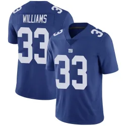 Men's Dee Williams New York Giants No.33 Limited Team Color Vapor Untouchable Jersey - Royal