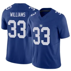 Men's Dee Williams New York Giants No.33 Limited Vapor F.U.S.E. Jersey - Royal