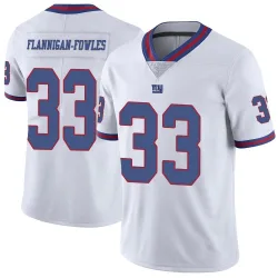 Men's Demetrius Flannigan-Fowles New York Giants No.33 Limited Color Rush Jersey - White