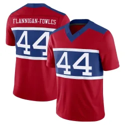 Men's Demetrius Flannigan-Fowles New York Giants No.44 Limited Century Alternate Vapor F.U.S.E. Jersey - Red