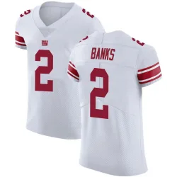 Men's Deonte Banks New York Giants No.2 Elite Vapor Untouchable Jersey - White