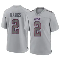 Men's Deonte Banks New York Giants No.2 Game Atmosphere Fashion Jersey - Gray