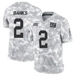 Men's Deonte Banks New York Giants No.2 Limited 2024 Salute to Service Jersey - Arctic Camo