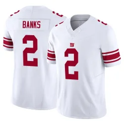 Men's Deonte Banks New York Giants No.2 Limited Vapor F.U.S.E. Jersey - White