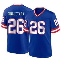 Men's Devin Singletary New York Giants No.26 Game Classic Jersey - Royal
