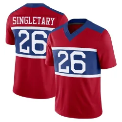 Men's Devin Singletary New York Giants No.26 Limited Century Alternate Vapor F.U.S.E. Jersey - Red