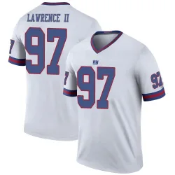 Men's Dexter Lawrence II New York Giants No.97 Legend Color Rush Jersey - White