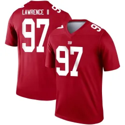 Men's Dexter Lawrence II New York Giants No.97 Legend Inverted Jersey - Red