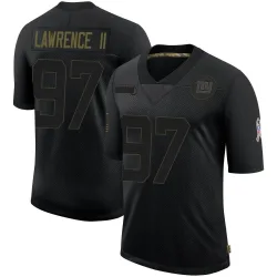 Men's Dexter Lawrence II New York Giants No.97 Limited 2020 Salute To Service Retired Jersey - Black