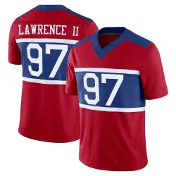 Men's Dexter Lawrence II New York Giants No.97 Limited Century Alternate Vapor F.U.S.E. Jersey - Red
