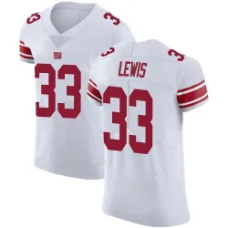 Men's Dion Lewis New York Giants No.33 Elite Vapor Untouchable Jersey - White