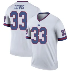 Men's Dion Lewis New York Giants No.33 Legend Color Rush Jersey - White