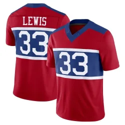 Men's Dion Lewis New York Giants No.33 Limited Century Alternate Vapor F.U.S.E. Jersey - Red