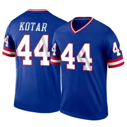 Men's Doug Kotar New York Giants No.44 Legend Classic Jersey - Royal