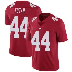 Men's Doug Kotar New York Giants No.44 Limited Alternate Vapor Untouchable Jersey - Red