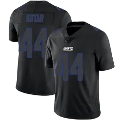 Men's Doug Kotar New York Giants No.44 Limited Jersey - Black Impact