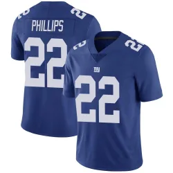Men's Dru Phillips New York Giants No.22 Limited Team Color Vapor Untouchable Jersey - Royal