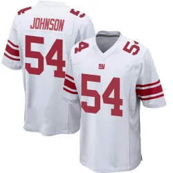Men's Dyontae Johnson New York Giants No.54 Game Jersey - White