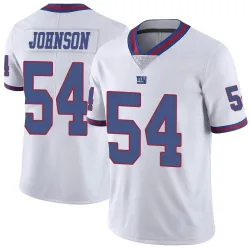 Men's Dyontae Johnson New York Giants No.54 Limited Color Rush Jersey - White
