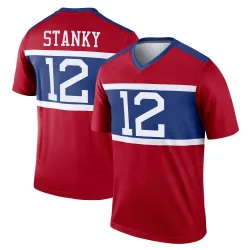 Men's Eddie Stanky New York Giants No.12 Legend Century Alternate Jersey - Red