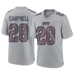 Men's Elijah Campbell New York Giants No.28 Game Atmosphere Fashion Jersey - Gray