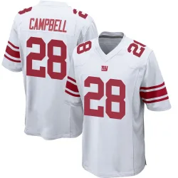 Men's Elijah Campbell New York Giants No.28 Game Jersey - White