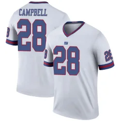 Men's Elijah Campbell New York Giants No.28 Legend Color Rush Jersey - White