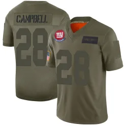 Men's Elijah Campbell New York Giants No.28 Limited 2019 Salute to Service Jersey - Camo