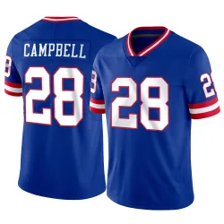 Men's Elijah Campbell New York Giants No.28 Limited Classic Vapor Jersey