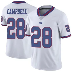 Men's Elijah Campbell New York Giants No.28 Limited Color Rush Jersey - White