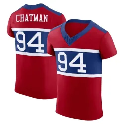 Men's Elijah Chatman New York Giants No.94 Elite Century Alternate Vapor F.U.S.E. Jersey - Red