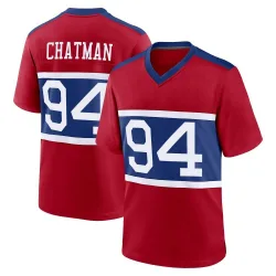 Men's Elijah Chatman New York Giants No.94 Game Century Alternate Jersey - Red