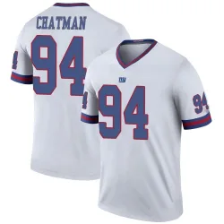 Men's Elijah Chatman New York Giants No.94 Legend Color Rush Jersey - White