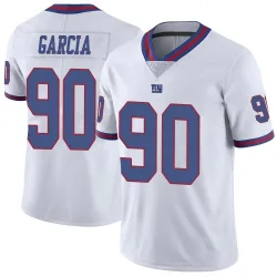 Men's Elijah Garcia New York Giants No.90 Limited Color Rush Jersey - White