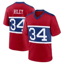 Men's Elijah Riley New York Giants No.34 Game Century Alternate Jersey - Red
