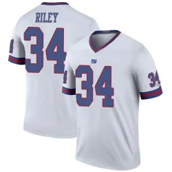 Men's Elijah Riley New York Giants No.34 Legend Color Rush Jersey - White
