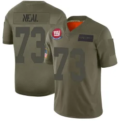 Men's Evan Neal New York Giants No.73 Limited 2019 Salute to Service Jersey - Camo
