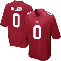Men's Francis Mauigoa New York Giants No.0 Game Alternate Jersey - Red