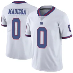 Men's Francis Mauigoa New York Giants No.0 Limited Color Rush Jersey - White