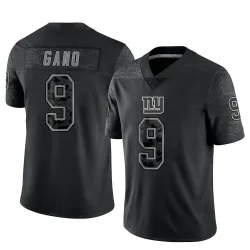 Men's Graham Gano New York Giants No.9 Limited Reflective Jersey - Black