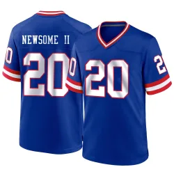 Men's Greg Newsome II New York Giants No.20 Game Classic Jersey - Royal