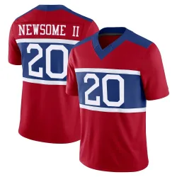 Men's Greg Newsome II New York Giants No.20 Limited Century Alternate Vapor F.U.S.E. Jersey - Red