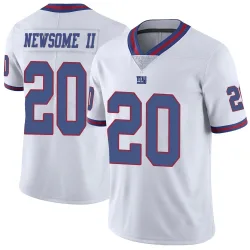 Men's Greg Newsome II New York Giants No.20 Limited Color Rush Jersey - White