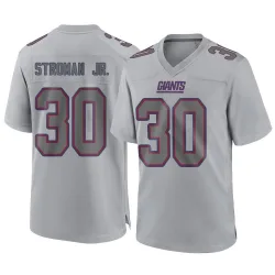 Men's Greg Stroman Jr. New York Giants No.30 Game Atmosphere Fashion Jersey - Gray