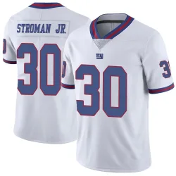 Men's Greg Stroman Jr. New York Giants No.30 Limited Color Rush Jersey - White