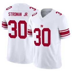 Men's Greg Stroman Jr. New York Giants No.30 Limited Vapor F.U.S.E. Jersey - White
